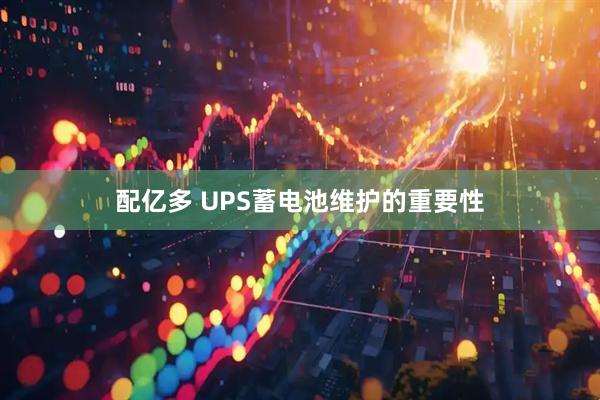 配亿多 UPS蓄电池维护的重要性