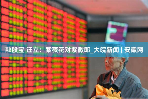融股宝 汪立：紫薇花对紫微郎_大皖新闻 | 安徽网